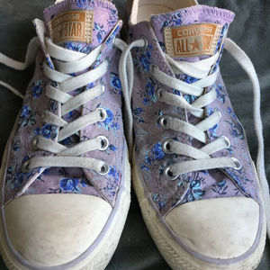 Converse All-Stars - Purple Floral - Women's 8.5